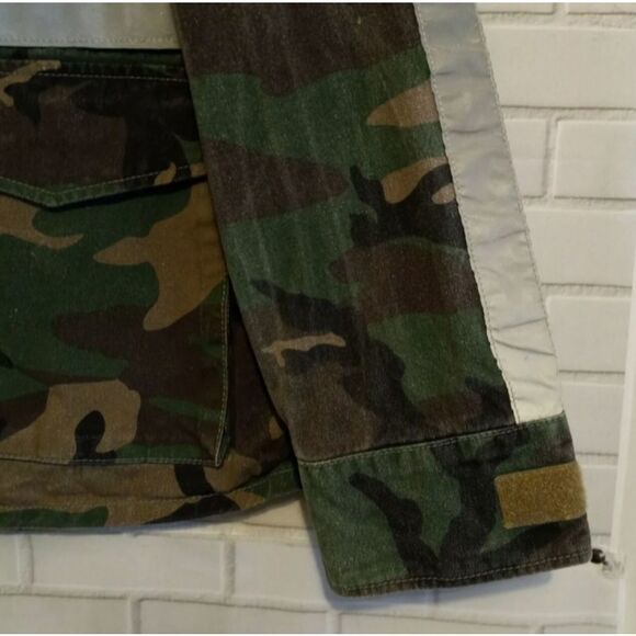 Rocket X Lunch Army Green Camouflage Zip Long Sleeve Camo Military Jacket S - Picture 6 of 10
